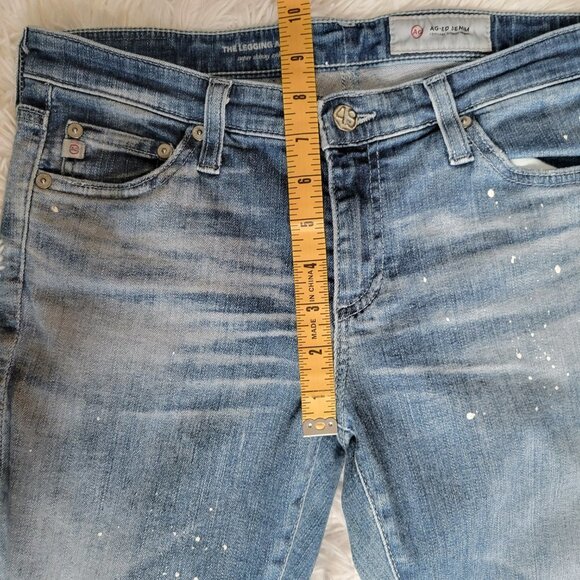 AG The Legging Ankle Skinny Paint Splatter Distressed Jeans - Picture 10 of 14
